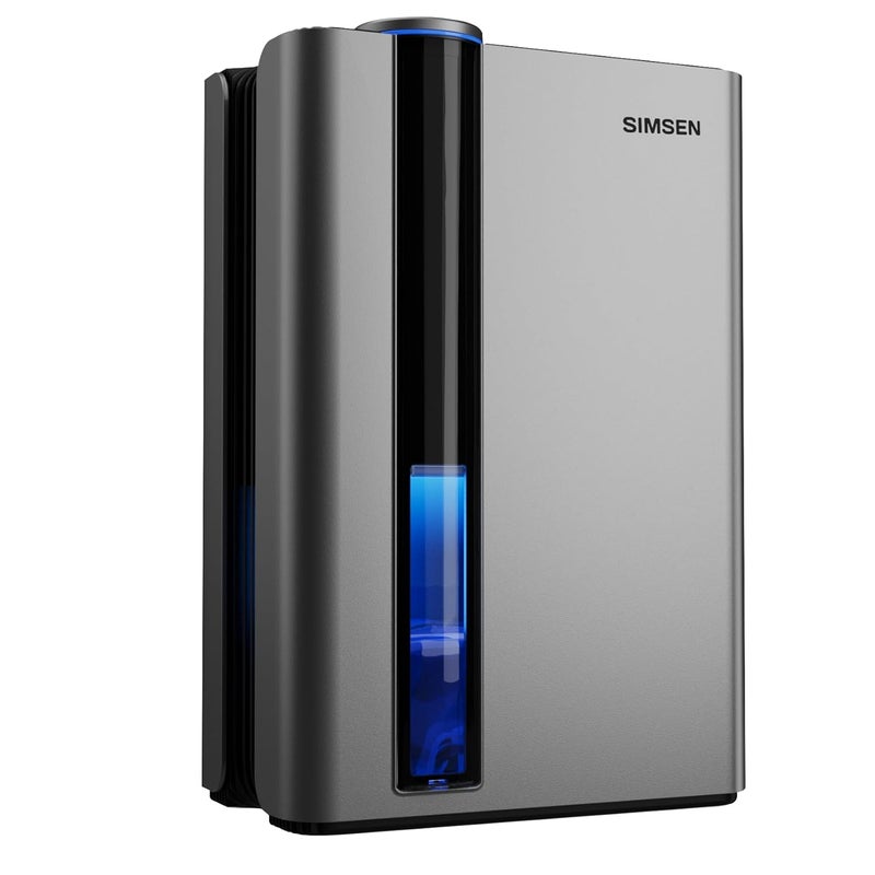 SIMSEN 95oz Dehumidifiers for Home 720 sq ft Quiet Dehumidifier with Reusable Filter and Ionizer Small Dehumidifier with Drain Hose Dehumidifiers for Bedroom Bathroom Basements Closet RV - Image 1