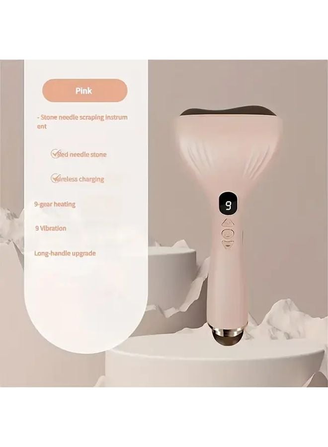 مكشط اهتزازي كهربائي محمول أبيض، مدفأة بتسع سرعات بشاحن USB - Image 5