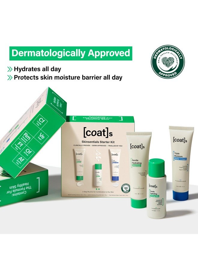 Coats Skinsentials Starter Kit Cleanser (30Ml) Toner (30Ml) & Moisturizer (30Ml) 3 Step Clinicallyproven Breakoutpreventing Skinbarrierprotecting Skincare For Clear Bright Healthy Skin - Image 4