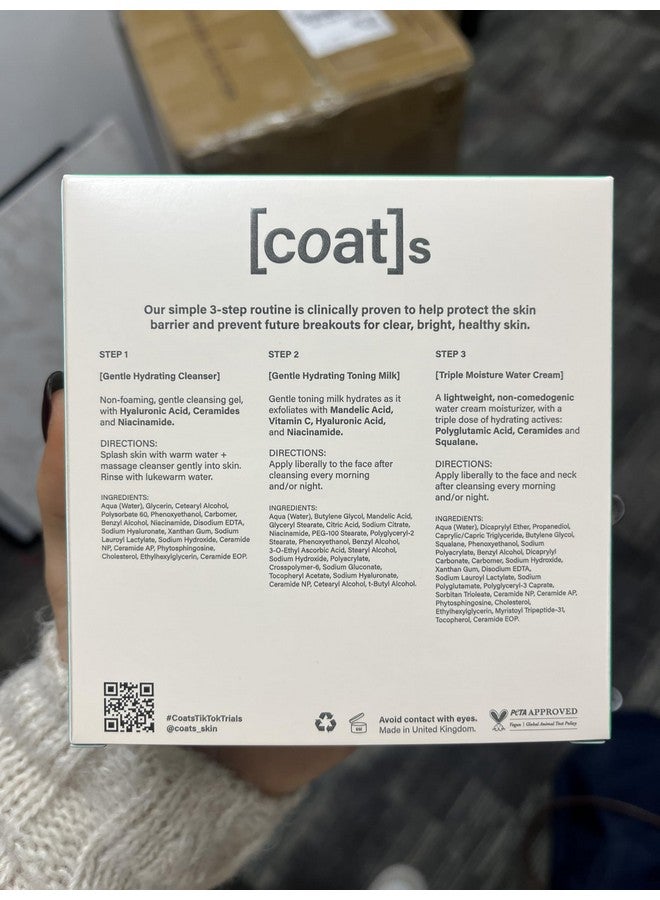 Coats Skinsentials Starter Kit Cleanser (30Ml) Toner (30Ml) & Moisturizer (30Ml) 3 Step Clinicallyproven Breakoutpreventing Skinbarrierprotecting Skincare For Clear Bright Healthy Skin - Image 5