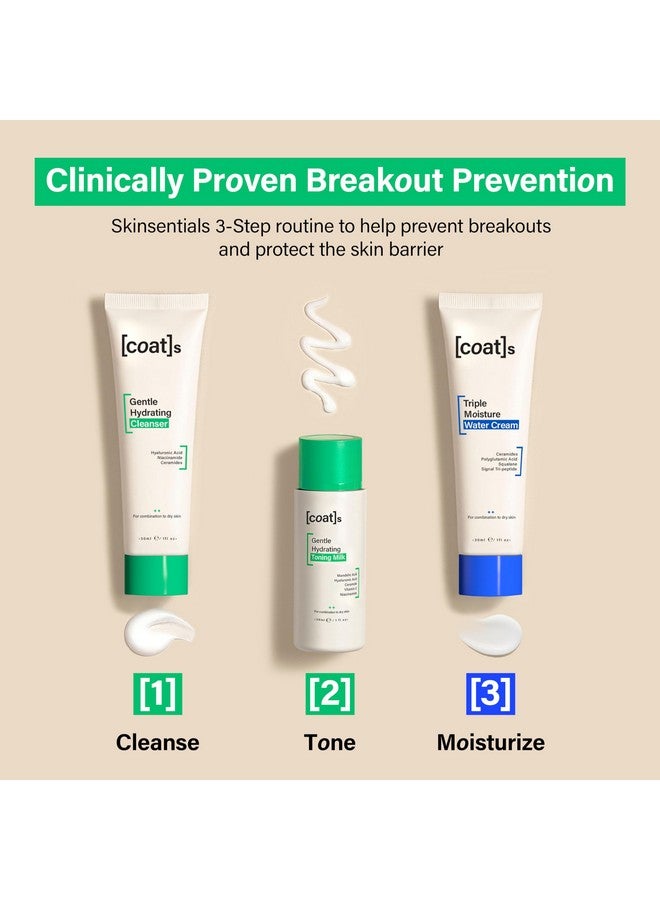 Coats Skinsentials Starter Kit Cleanser (30Ml) Toner (30Ml) & Moisturizer (30Ml) 3 Step Clinicallyproven Breakoutpreventing Skinbarrierprotecting Skincare For Clear Bright Healthy Skin - Image 2