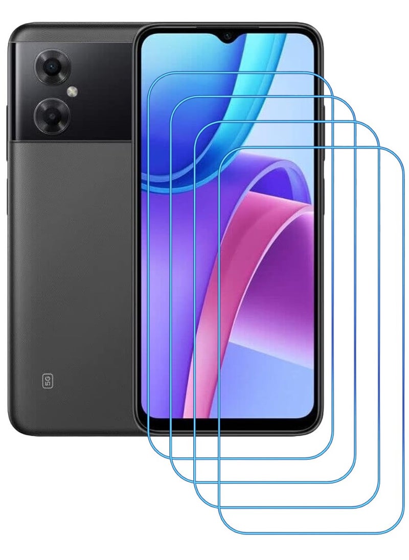 ACLIX 4 Pieces Antistatic ESD Dustproof Premium Quality High Definition Clear Tempered Glass Screen Protector Designed For Xiaomi Redmi Note 11R - Image 1