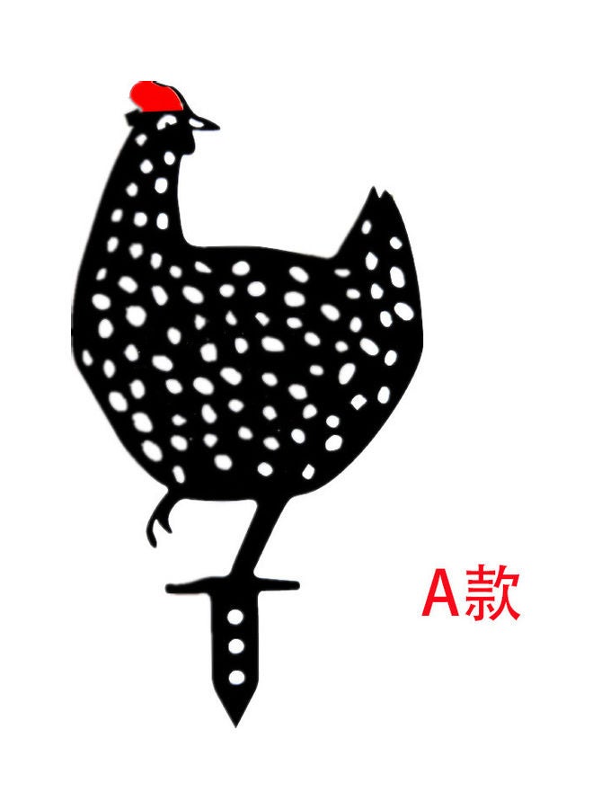 NIBEMINENT Chicken Yard Art Garden Floor Decoration Black - Image 1