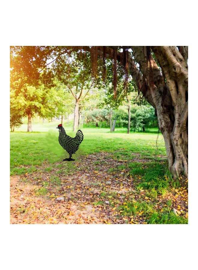 NIBEMINENT Chicken Yard Art Garden Floor Decoration Black - Image 5