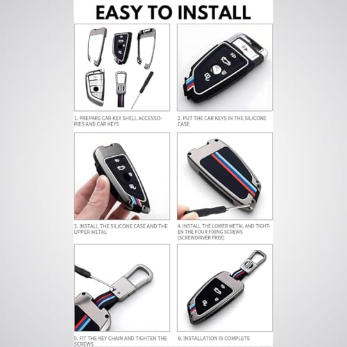 Zealsy Key Cover Compatible with Maruti Suzuki Swift / Swift Dzire / Wagon R / Ertiga / Brezza / Fronx / Celerio / Alto Smart Key | 2 Button Metal Silicone Car Key Protector Case - Image 5