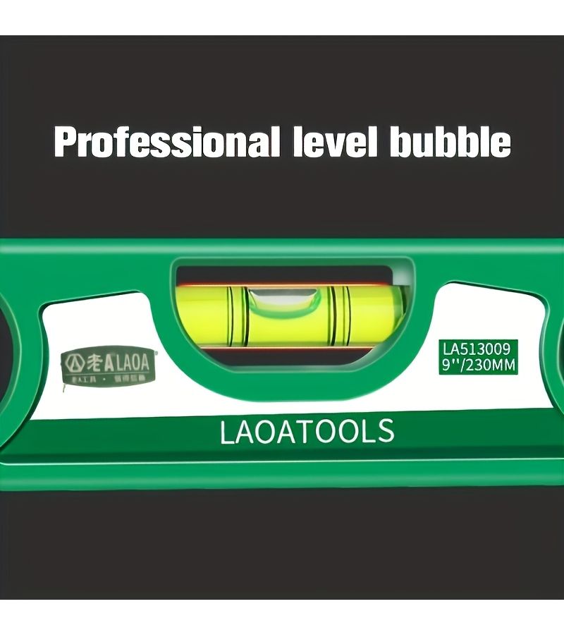 Swardman Tool 1pc Mini Torpedo Level 0 45 90 Magnetic Base Bubble Level Shock Proof Durable ABS Material Green - Image 3