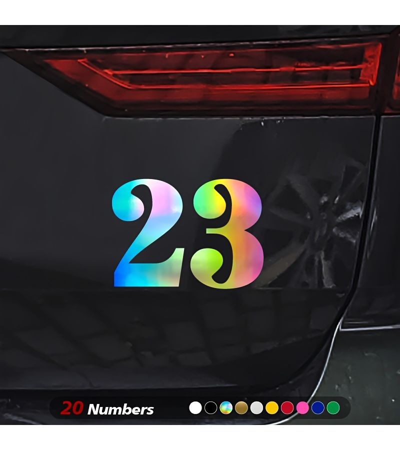 Red 2 Inch 20pcs Reflective Self Adhesive Number Decals for Car House Mailbox - Image 5