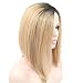 Melody Wig Melody Blonde Ombre Lace Front Wig With Dark Roots Mixed 2tone Short Bob Brown Gold Synthetic Lace Front Wigs For Women Hairstyle Heat Resistant Fiber Hair 14 Inch â€¦ - Image 3