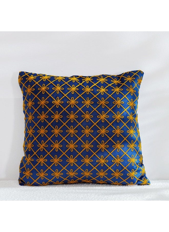 DANUBE HOME Ramadan Aari Gold Embroidery Cushion Cover 45x45 CM  - Image 1