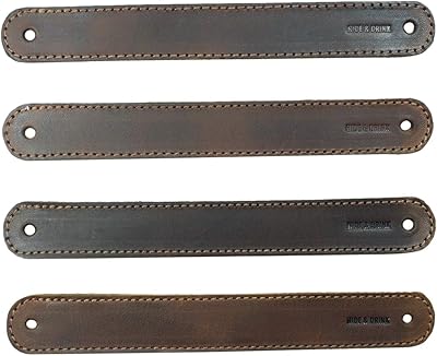Hide & Drink Hide & Drink , Drawer Handles Handmade from Full Grain Leather :: Bourbon Brown  - Image 1