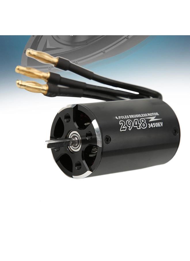 Thoraya - 3.175mm 2948 Marine Motor for SURPASS HOBBY 4 Pole Non inductive Brushless Motor(Black 3450KV) - Image 1