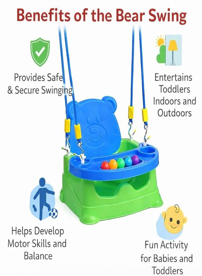 Braintastic كرسي داعم للأطفال الرضع 6 في 1، متعدد الاستخدامات: كرسي أرضي، كرسي طعام، وكرسي لعب | صينية قابلة للفصل، دعامة أمان | أخضر وأزرق - Image 5