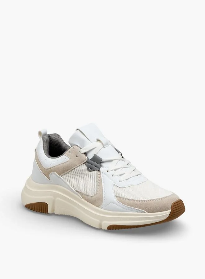 LBL By Shoexpress WHITE Men Panelled Lace-Up Sneakers for Men | Best Price UAE