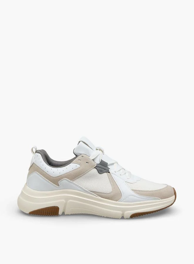 LBL By Shoexpress WHITE Men Panelled Lace-Up Sneakers for Men | Best Price UAE