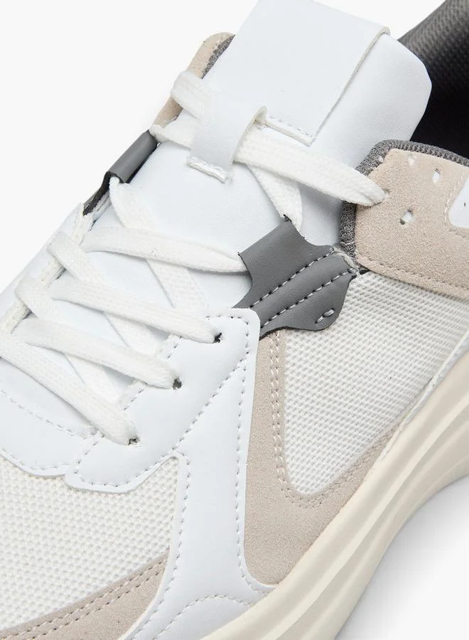 LBL By Shoexpress WHITE Men Panelled Lace-Up Sneakers for Men | Best Price UAE