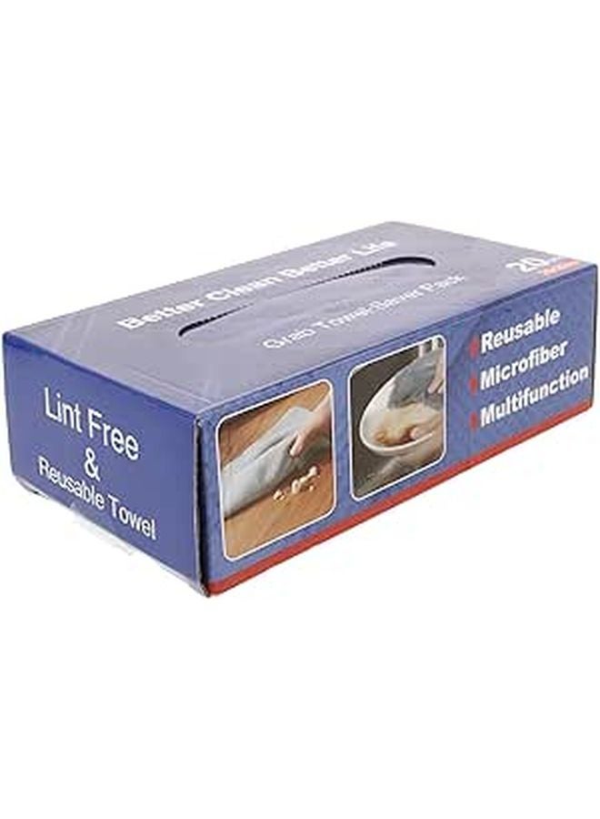 Microfiber Cleaning Cloths 20pcs Gray 20cm Reusable Washable for Kitchen Household - Image 1