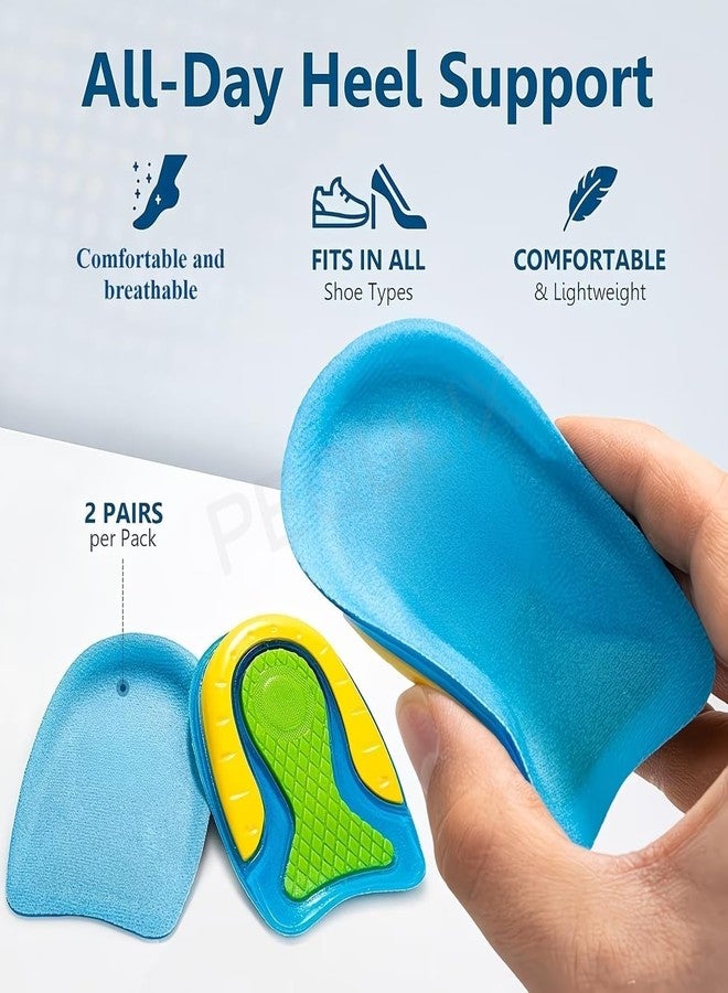 SPAREQUE Gel Heel Cups Silicone Heel Pad for Heel Ankle Pain, Heel Spur Shoe Support Pad for Men and Women Shock Cushion Pad - Image 2