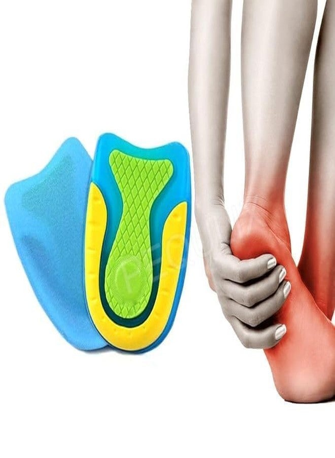 SPAREQUE Gel Heel Cups Silicone Heel Pad for Heel Ankle Pain, Heel Spur Shoe Support Pad for Men and Women Shock Cushion Pad - Image 1