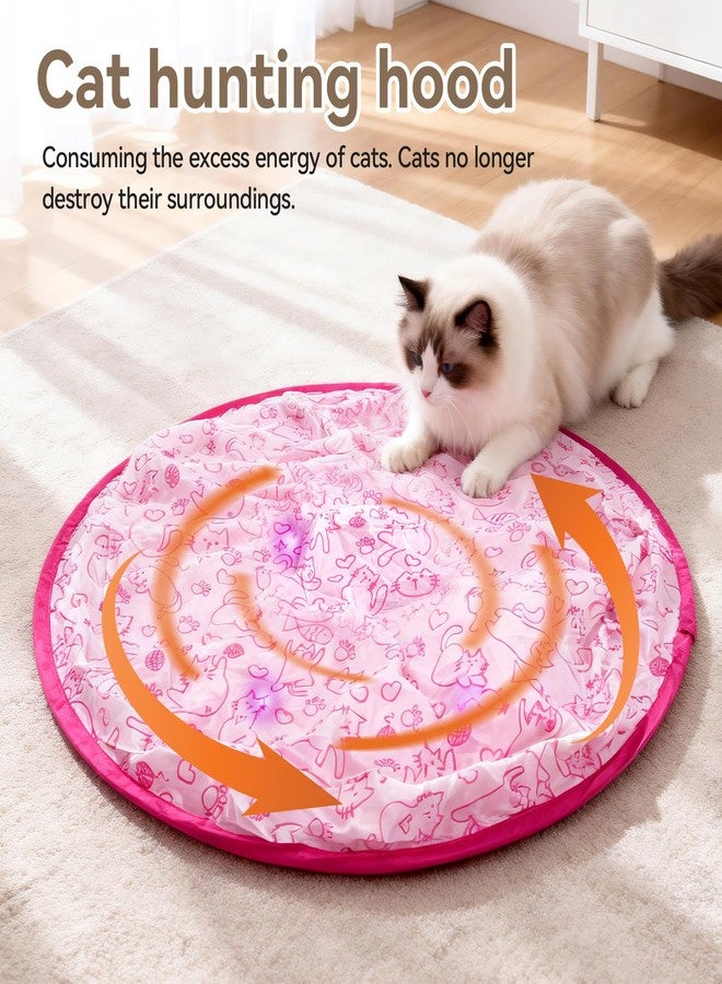 Petrizz Upgraded Rechargeable Interactive Cat Toy Ball with Hunting Cover - Smart Automatic Rolling, Obstacle Avoidance, Indoor Exercise for Cats to Release Energy & Instincts (Pink) - Image 2