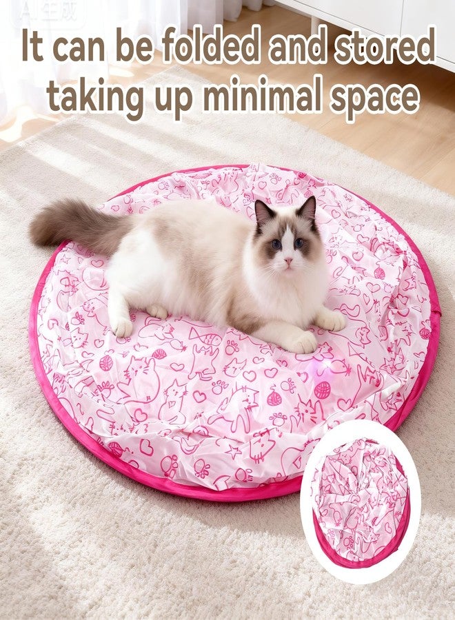Petrizz Upgraded Rechargeable Interactive Cat Toy Ball with Hunting Cover - Smart Automatic Rolling, Obstacle Avoidance, Indoor Exercise for Cats to Release Energy & Instincts (Pink) - Image 5
