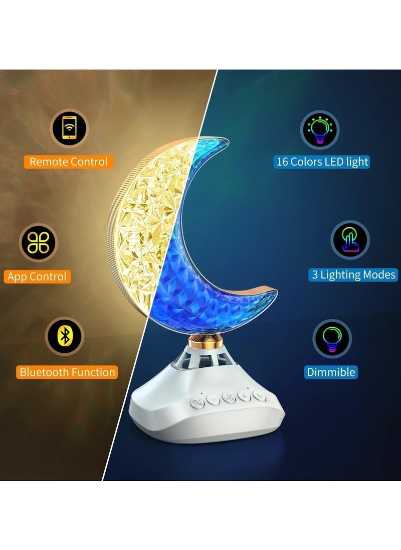 SQ-830 Holy Quran Bluetooth Speaker with Remote Control | Colorful LED Crescent Light | Quran Recitation in Multiple Languages | Wireless Portable Islamic Speaker with Azan, Dua & FM Radio | Ideal for Home, Ramadan, & Gifting