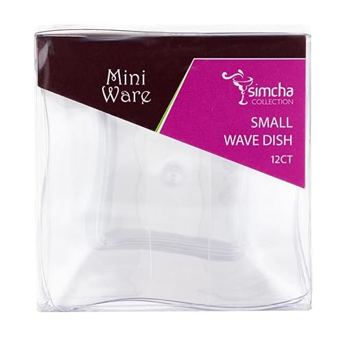 Blue Sky MiniWare Clear Wave Plate - 3"x3" Disposable (12 Pack) | Sturdy Transparent Plastic Dinnerware for Parties & Events - Image 4