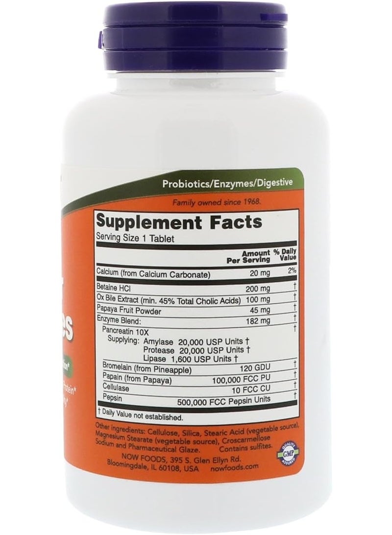 NOW Super Enzymes Digestive Enzyme Blend for Optimal Digestion & Nutrient Absorption – 90 Tablets - Image 3