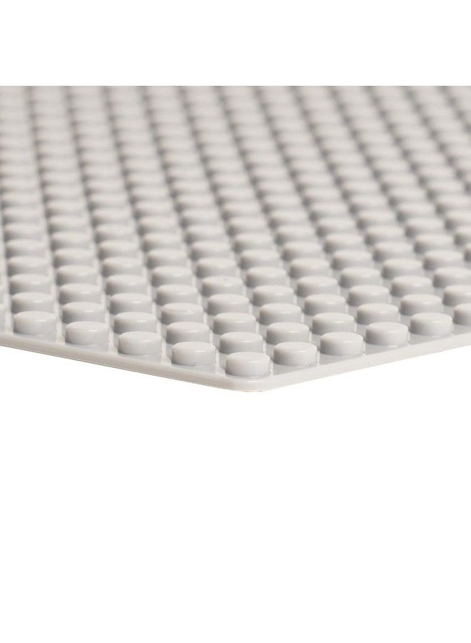 EduToys Plastic Base Plate Board For Building Blocks Bricks (10 X 10 Inches Grey) - Image 4