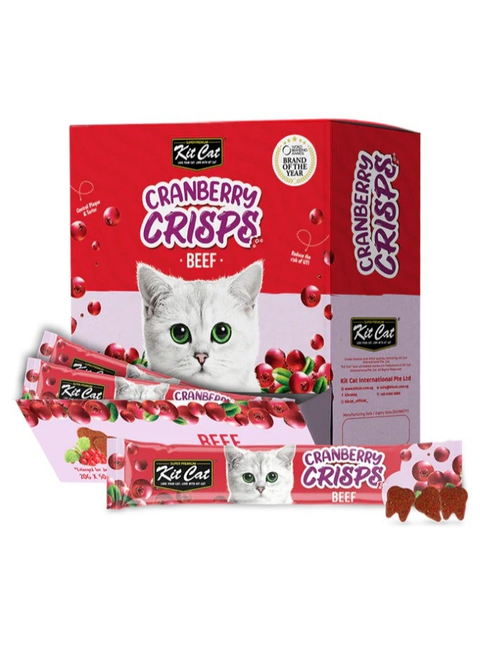 Kit Cat Cranberry Crisps Cat Treats - 20g - Beef Flavor - Healthy and Delicious Snacks for Cats - Image 2