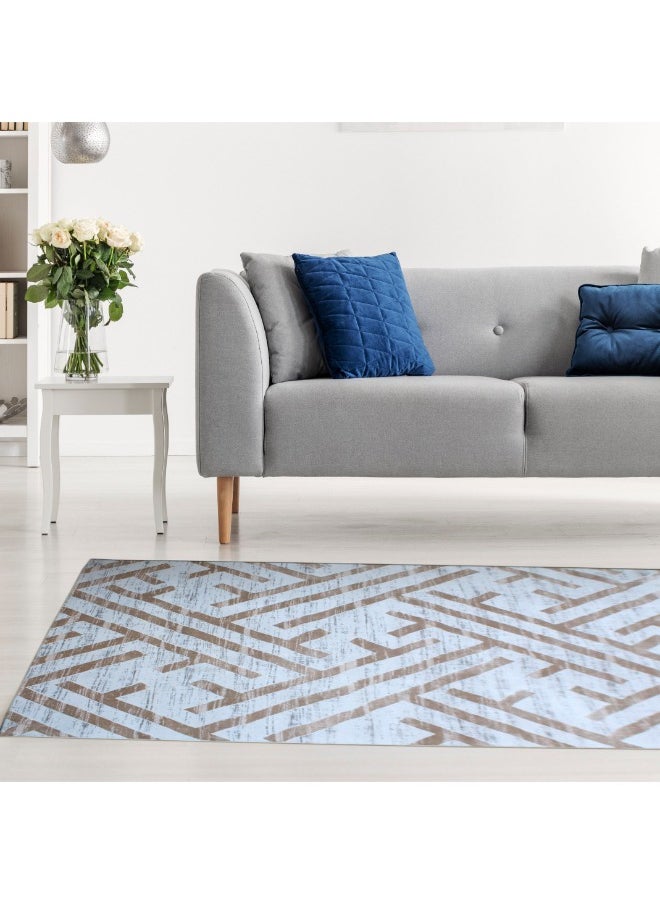 HANDPICKED FURNITURE Handpicked Furniture Geometric Grey Rug, Ultra Soft Area Carpets For Bed Room, Living Room, And Dining Room, Anti Slip Floor Carpets, Easy To Clean, Made In Turkey, Rectangle  - Image 1