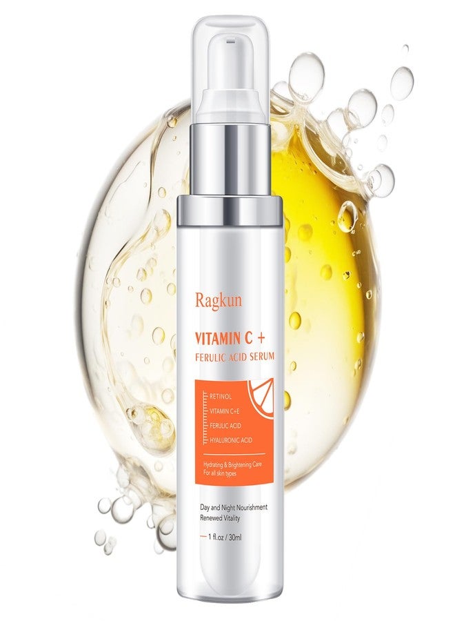 Ragkun Super Vitamin C 20% Serum for Women, Dark Spot Remover for Face, CE Ferulic Acid, Hyaluronic Acid, Retinol, Hydrate & Plump Skin Care Anti Aging Wrinkle Brightening Skincare -1 Fl Oz. - Image 1