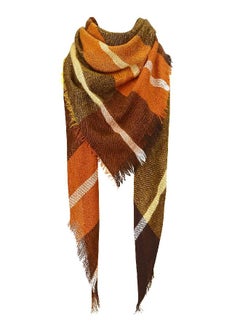 Tartan Scarf for Women Plaid Winter Scarf Cozy Blanket Triangle Scarves Shawl Wraps Brown & Orange - pzsku/Z9F79695EDD88DC561232Z/45/_/1692873123/50a19147-df4a-46fc-bceb-c4bf361ecafb