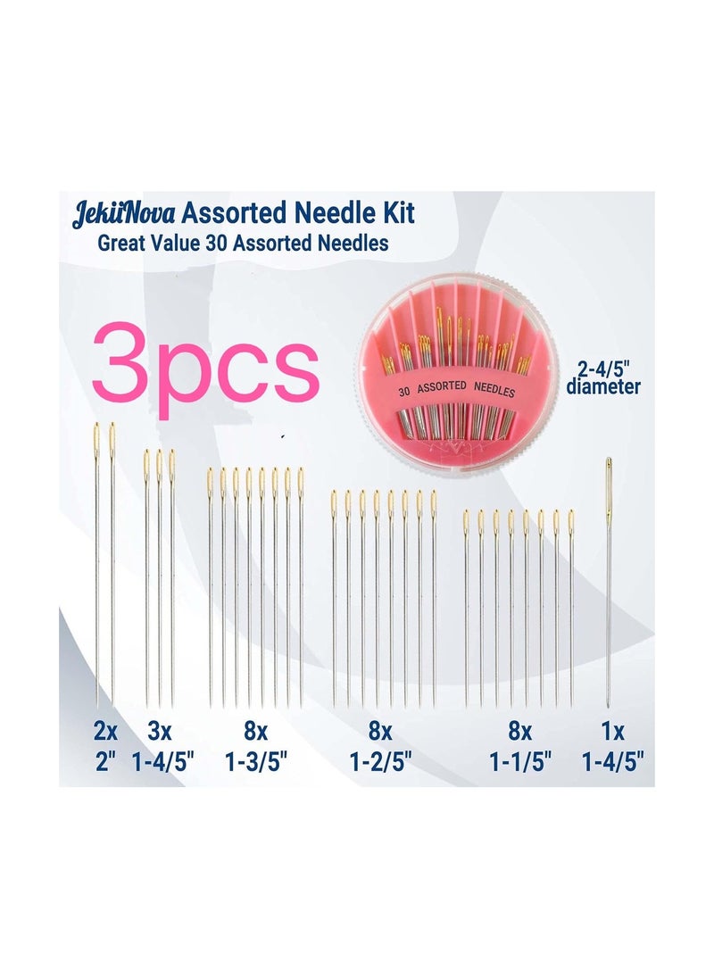 Generic 30 Pack Premium Hand Sewing Needles, Stitching Needles for Sewing Repair Embroidery Needles Sewing Sharp Needles  - Image 2