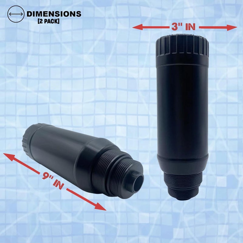 Poolzilla 2 Pack Skimmer Winterizing Plug - Above and In-Ground Pool, 9â€™â€™ Ice Guard for 1-Â½â€™â€™ and 2â€™â€™ Threaded Skimmers - Image 2