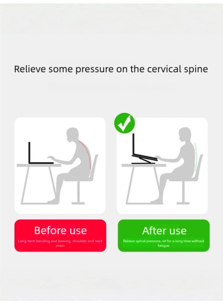 360° Rotating Foldable Ergonomic Laptop Stand - Universal Holder for 10-17" MacBook Dell XPS & Most Notebooks - Image 5