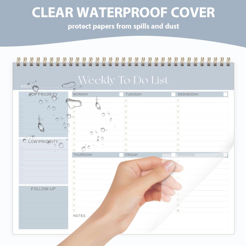 VALOME Weekly To Do List Notepad, Undated Planner with 52 Sheets (8.5''x11''), Desk Weekly Planner for Women & Man, Home School & Work - Image 4