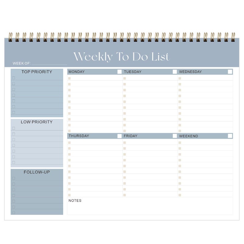 VALOME Weekly To Do List Notepad, Undated Planner with 52 Sheets (8.5''x11''), Desk Weekly Planner for Women & Man, Home School & Work - Image 1