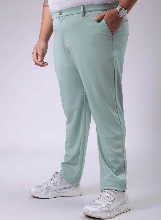 HARDSODA Men Plus Size Regular Fit Solid Mid-Rise Stretchable Chinos