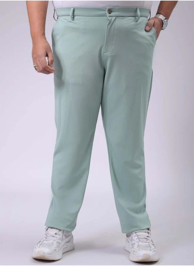 هاردسودا Men Plus Size Regular Fit Solid Mid-Rise Stretchable Chinos