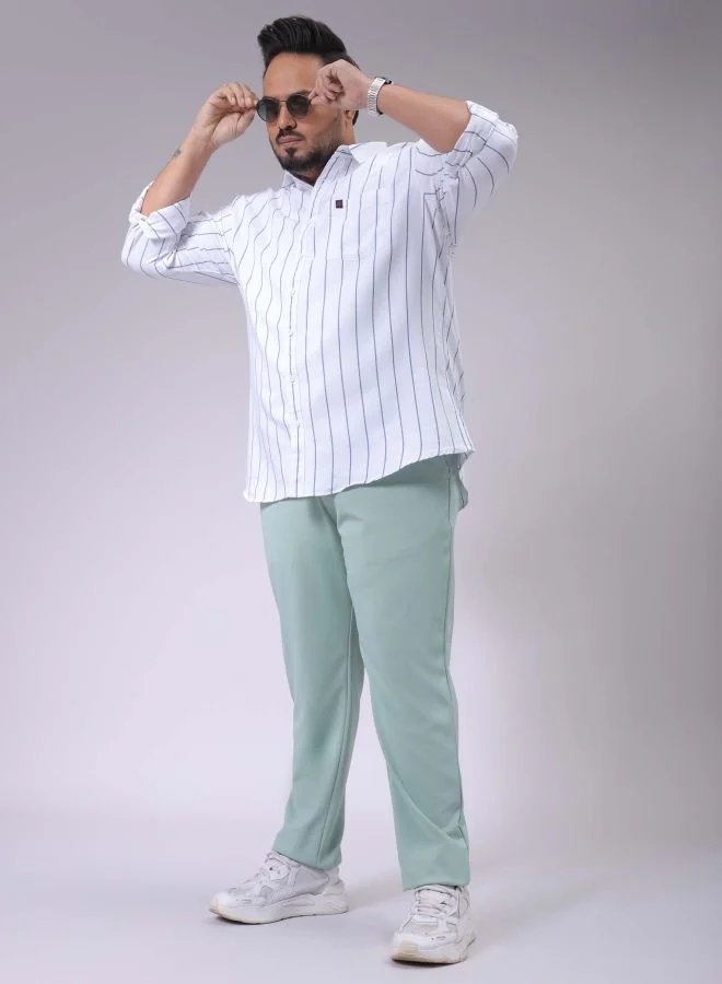 HARDSODA Men Plus Size Regular Fit Solid Mid-Rise Stretchable Chinos