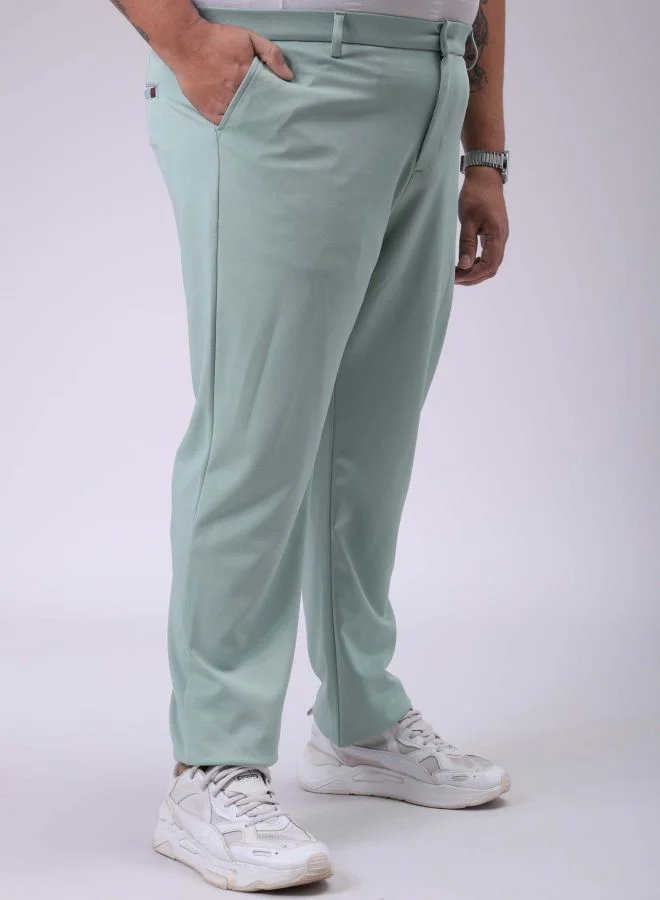 HARDSODA Men Plus Size Regular Fit Solid Mid-Rise Stretchable Chinos