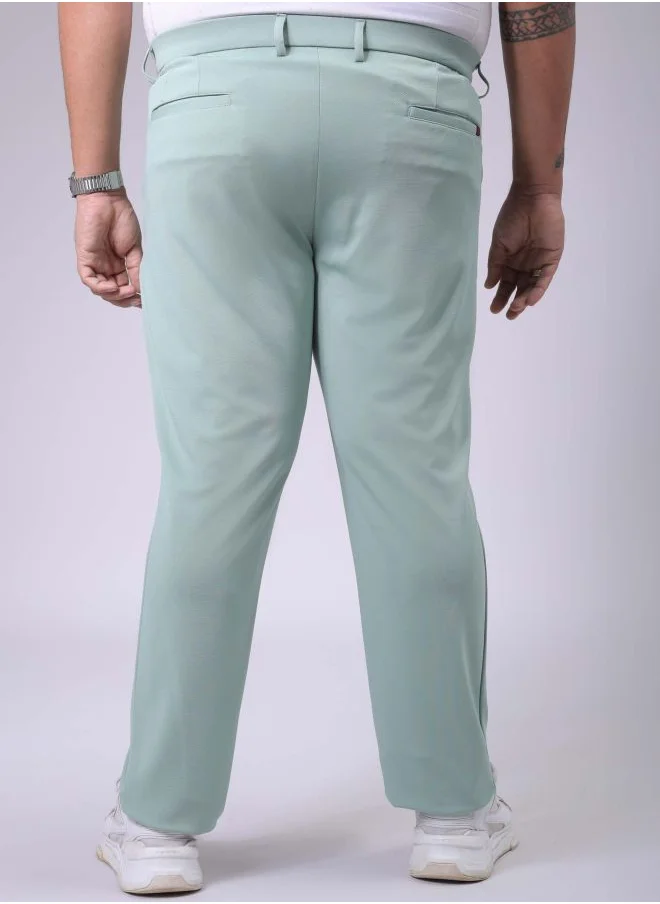 هاردسودا Men Plus Size Regular Fit Solid Mid-Rise Stretchable Chinos