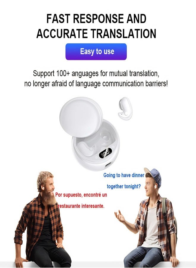 Yoidesu Language Translator Earbuds Two Way Translation, Real Time Translator Headset with 144 Languages, Bluetooth Online Translator Earbuds for Travel Business Learning, Touch - Image 5