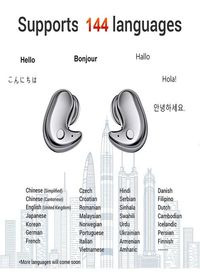 Yoidesu Language Translator Earbuds Two Way Translation, Real Time Translator Headset with 144 Languages, Bluetooth Online Translator Earbuds for Travel Business Learning, Touch - Image 4