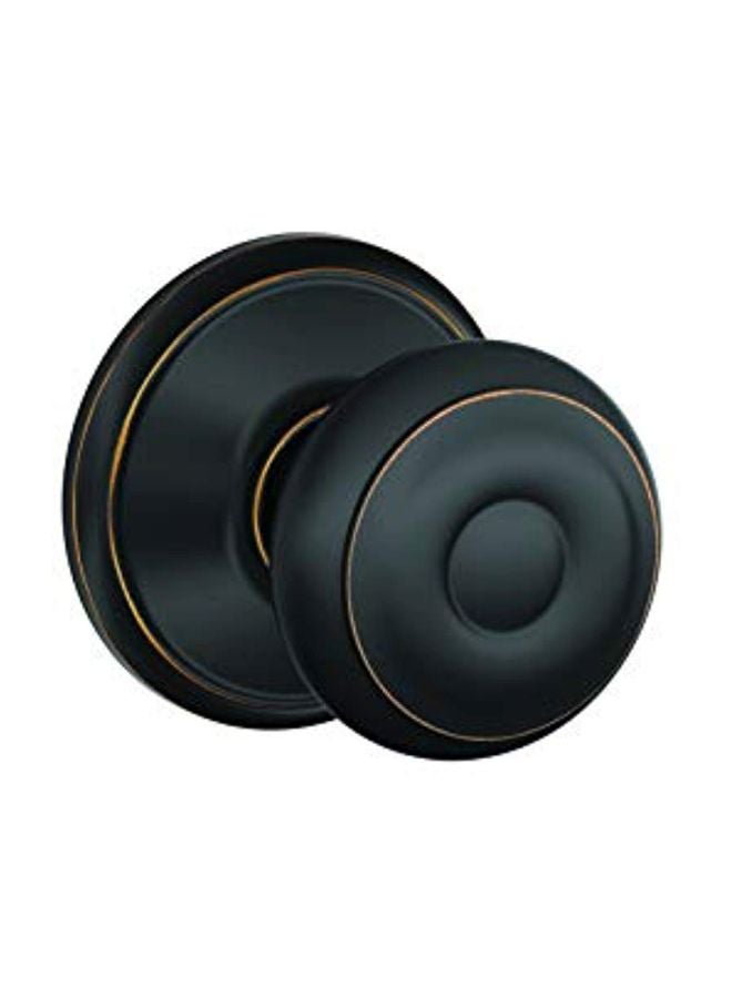 Schlage F10 GEO 716 Georgian Door Knob, Hall & Closet Passage Lock, Aged Bronze    Passage Standard