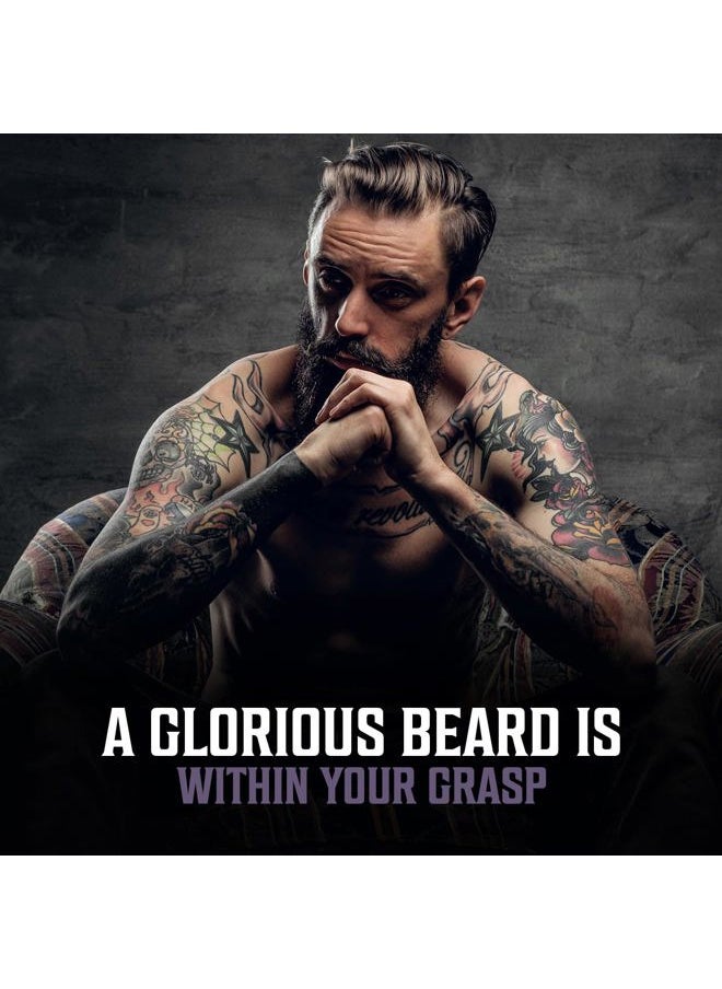 Viking Revolution Beard Oil for Men - Natural Blend with Argan, Jojoba and Clary Sage - Softens, Strengthens, Moisturizes and Conditions Beards (3 Pack)  - Image 4