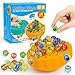 Ninigai Wobble Marble Game Balance Stacking Game for Kids 612 Families Fun Birthday Party Games with 60 Glass Marbles Dice Challenge Cards Indoor Tabletop Toy for 14 Players - Image 2