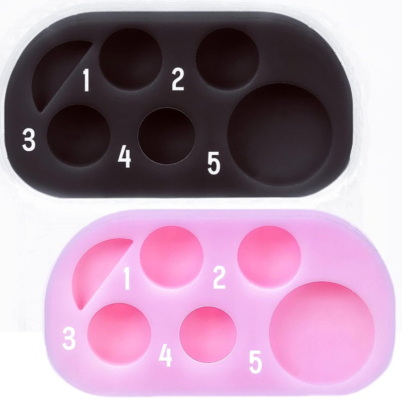 ICONSIAM Lash Lift Brow Lamination Palette Rapid Eyelash Eyebrow Lifting Tray DIY Tint Mixing Tool For Perming Lashes at Home Salon Usage 1000 Applications Pink Black 2 pcs Set