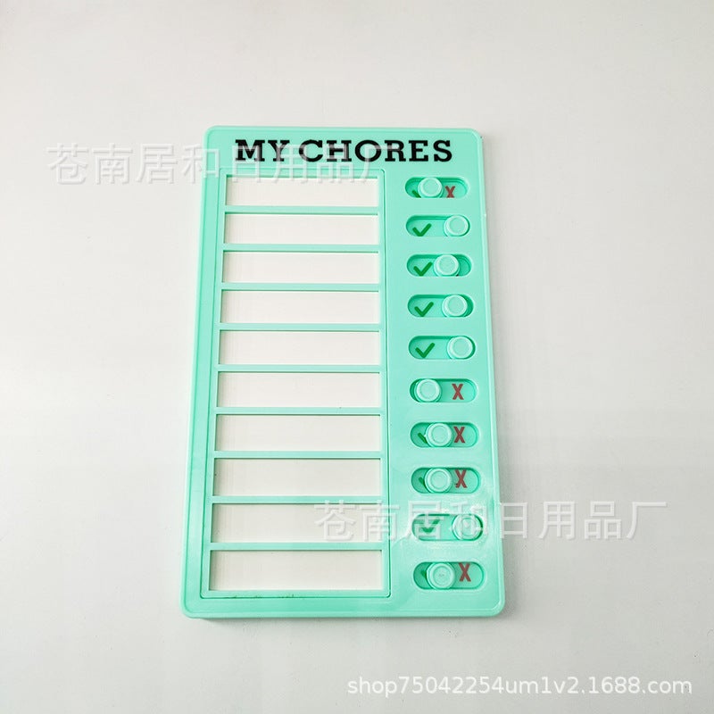 Self-Discipline Clock-In Device Rv Checklist Rv Note Message Checklist Memo Plastic Board - Image 1