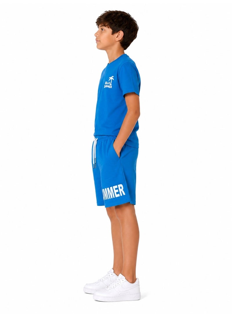 Caesar Boys' 2-piece set: short-sleeved T-shirt and shorts. - Image 3